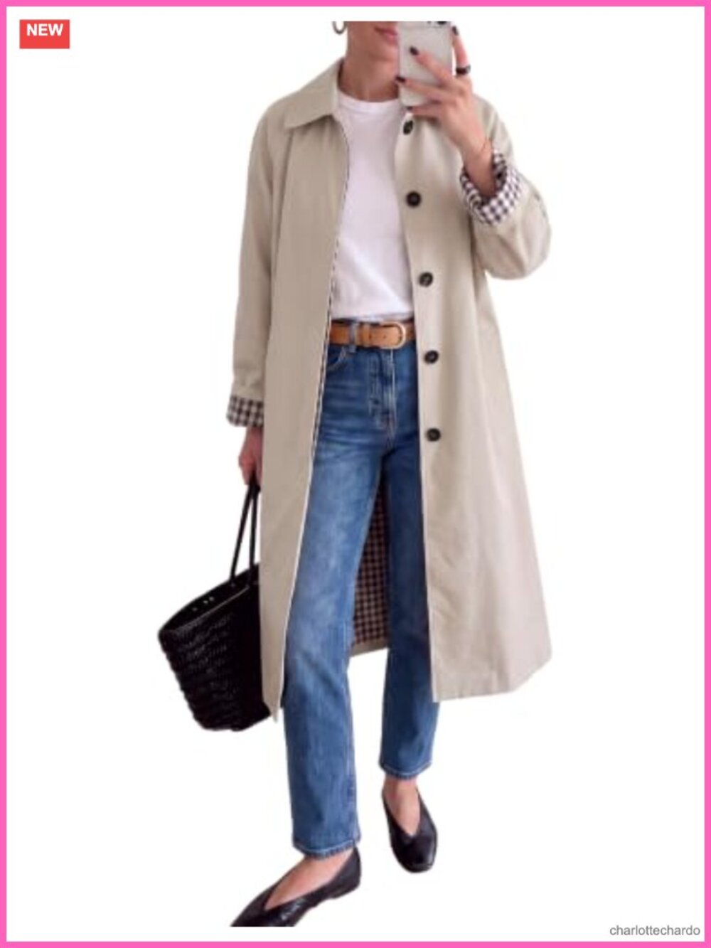Women's Lightweight Single Breasted Long Trench Coat Classic Mid Length Overcoat